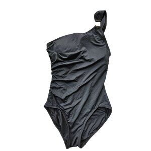 Michael Kors Women's Black One Shoulder One Piece Bathingsuit Swimsuit size 8